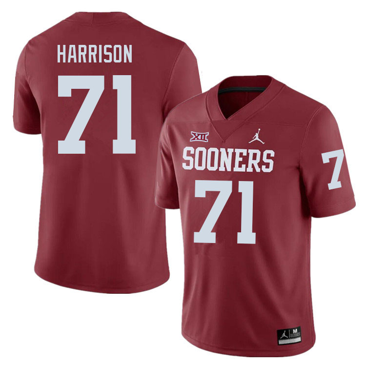 Men #71 Anton Harrison Oklahoma Sooners College Football Jerseys Sale-Crimson - Click Image to Close